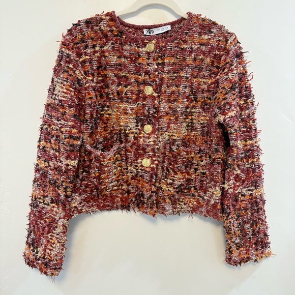 ZARA structured knit cardigan NWT - Picture 7 of 13